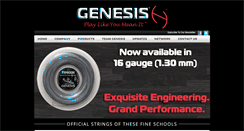 Desktop Screenshot of genesis-tennis.com