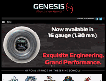 Tablet Screenshot of genesis-tennis.com